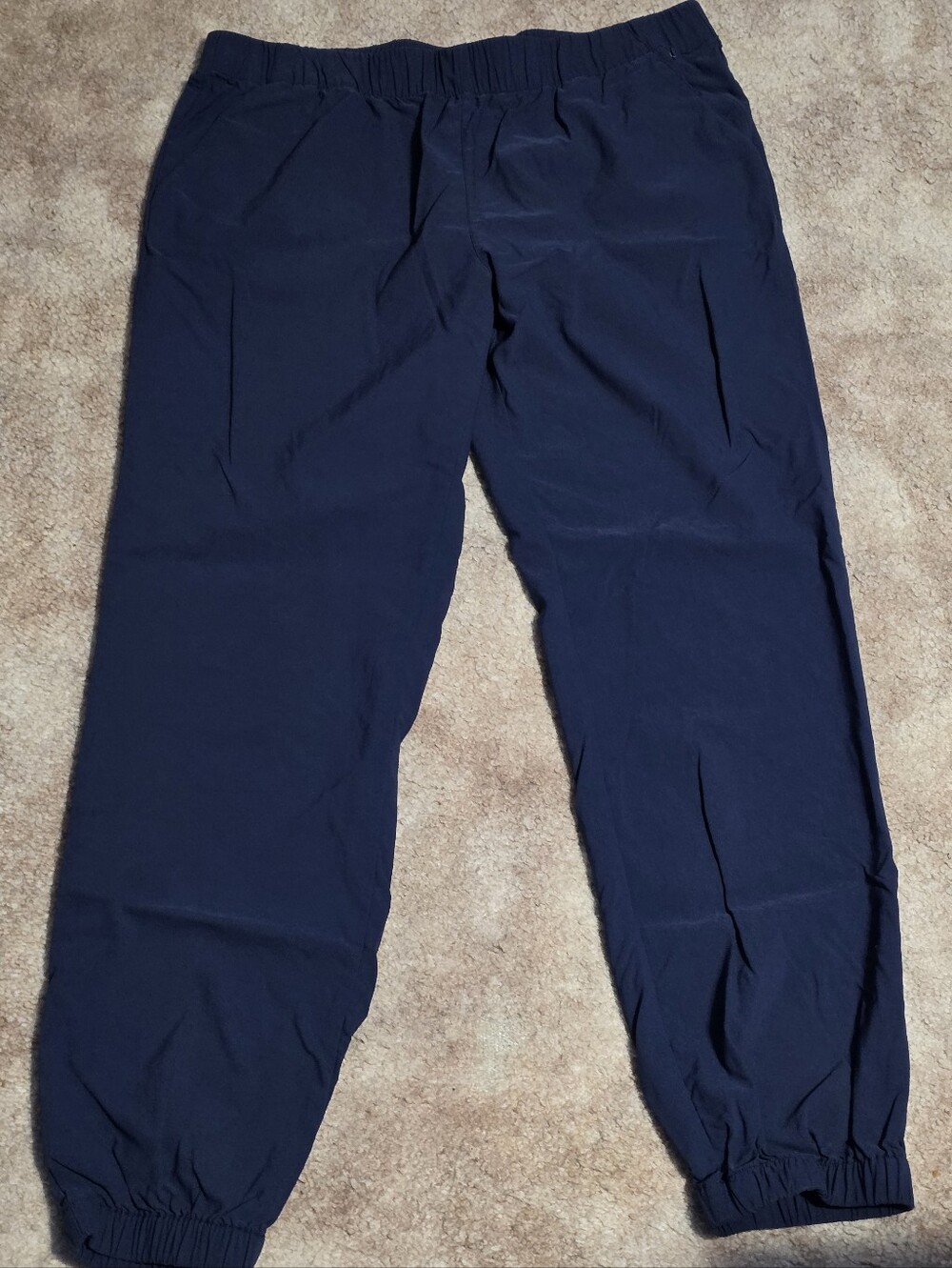 Sahalie Vintage Womens Navy Elastic-Waist Jogger Pants